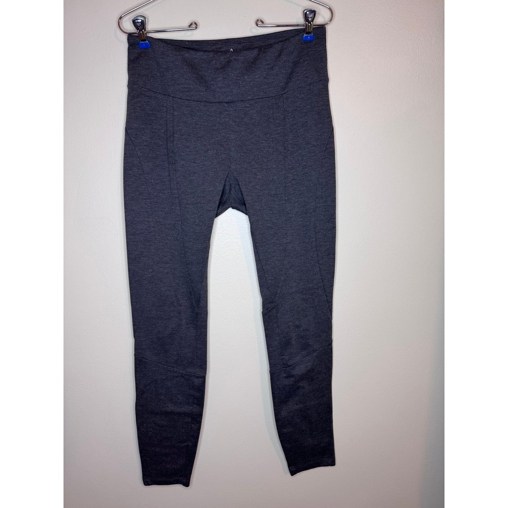 Prana Womens Charcoal Gray Heather High Waisted Yoga Hiking Leggings Large